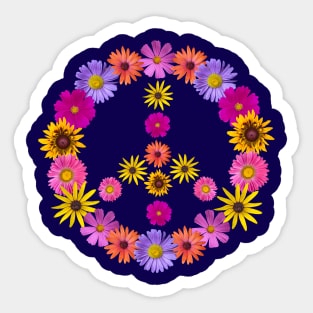 Flower Peace Sign Sticker